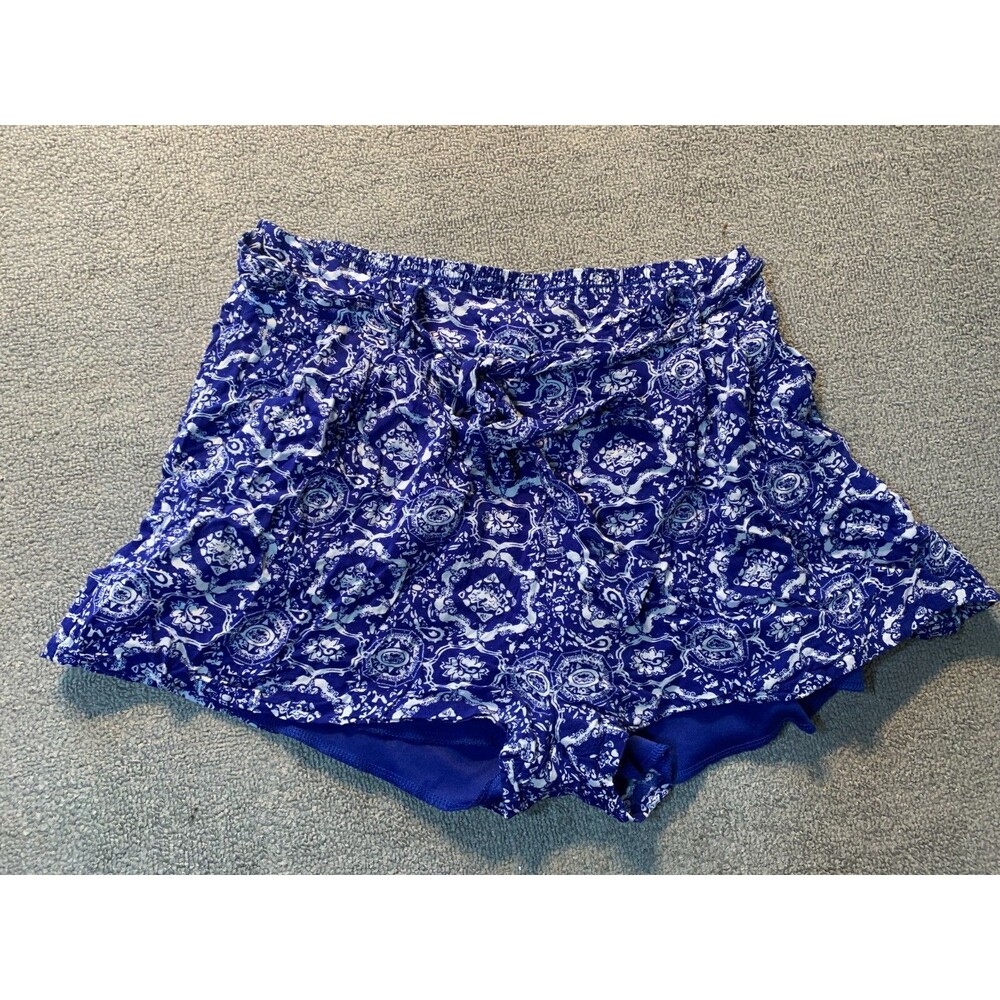 Miami Shorts Womens Juniors Medium Blue Stretch